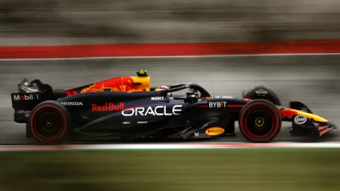Checo Pérez en el GP de España