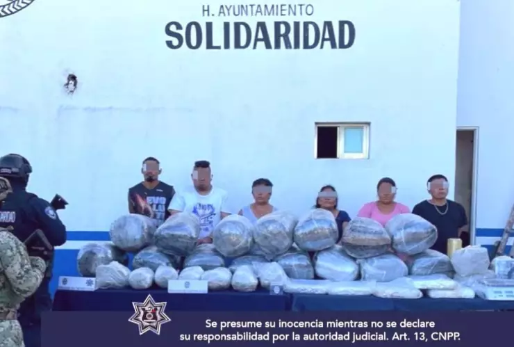 Detienen a personas por posesión de más de 90 kilos de droga