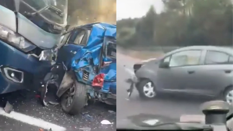 Así fue el accidente en la autopista México-Cuernavaca.