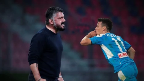 Hirving Lozano y Gennaro Gattuso