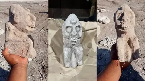 Descubren una escultura de deidad de la muerte en el Tramo 7 del Tren Maya