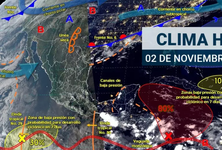 ¡Prepárate para un clima helado! Frente frío impactará México hoy 2 de noviembre