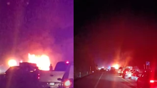 Auto arde en llamas en la autopista de cuota Chiapa de Corzo–San Cristóbal