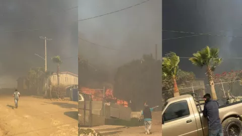 Incendio en Primo Tapia en Rosarito 2025