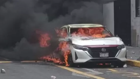 Patrullas incendiadas en Ixtaczoquitlán