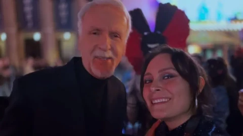 Ivel Hernández celebró el estreno de la película en compañía de James Cameron