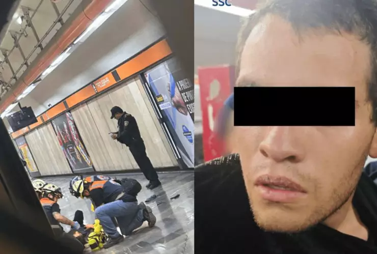 Apuñala a varias personas en el Metro Tacubaya y se arroja a las vías