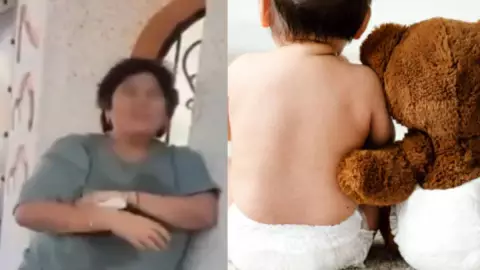 Mujer castiga a su nieto por orinarse en Michoacán.