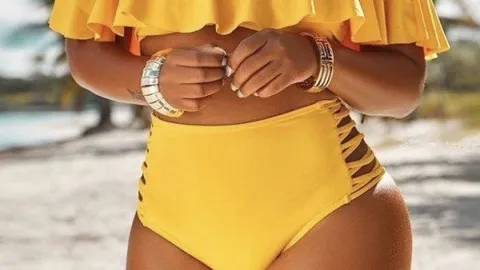 Trajes de baño de tiro alto que ofrecen soporte en el abdomen