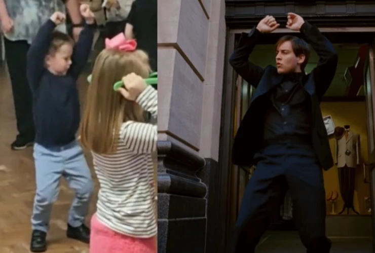 niño baile spiderman