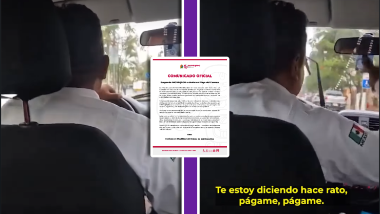 Tras video viral, suspenden a taxista de Playa del Carmen que retuvo y amenazó a extranjero en su unidad.webp