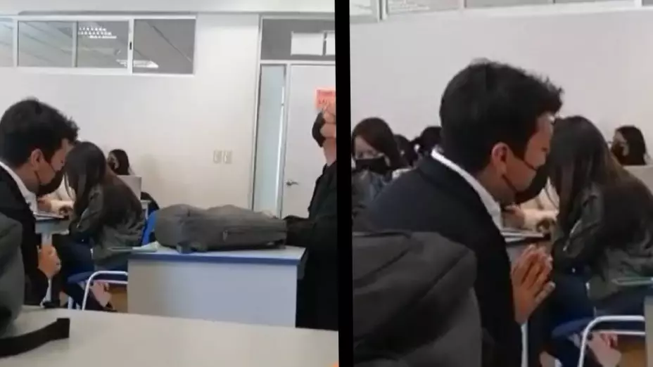 Maestro obliga a estudiantes a rezar