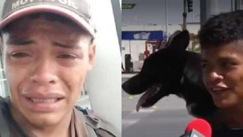 migrante y su perro ‘Niño’