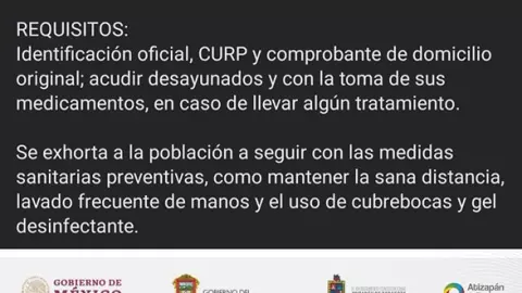 Anuncian vacunación a mayores de 18 años en Atizapán, Edomex