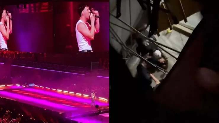 VIDEO: Grada del Palacio de los Deportes se desploma durante concierto de Quevedo