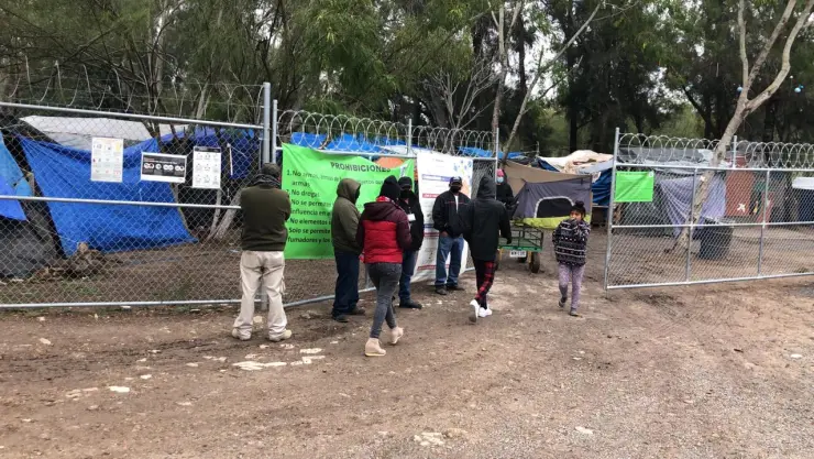 Campamento de migrantes Matamoros