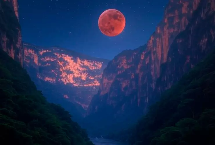 Eclipse lunar total 2025 Chiapas