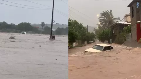 Huracán Norma provoca lluvias y crecida de arroyos en Baja California Sur hoy 21 de octubre 2023