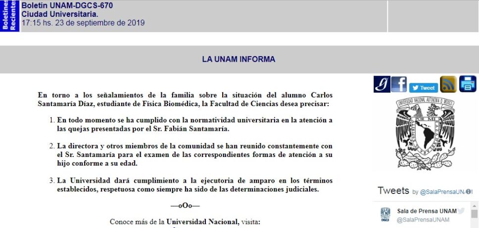 UNAM comunicado niño genio.jpg