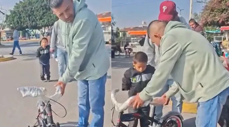 El pequeño que le pidió ayuda a Santa Fe Klan, ya recibió su primera bicicleta