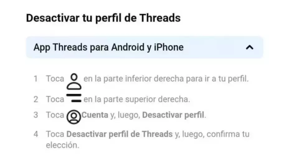 ¿Cómo eliminar mi cuenta de Threads paso a paso?