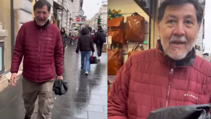 Senador Noroña en Roma, Italia