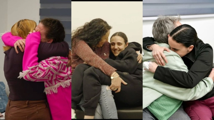 Hoy liberaron a tres rehenes israelitas en poder de Hamás.