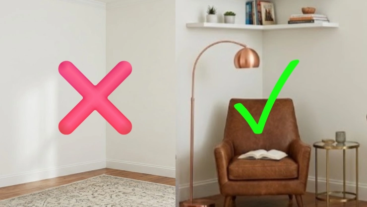 Qué hacer con una esquina vacía de la sala: 6 ideas para convertirla en un espacio útil