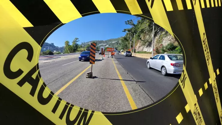 ¿Por qué hay tráfico en la Av. Escénica de Acapulco? Continúa la reducción de carriles por trabajos de rehabilitación