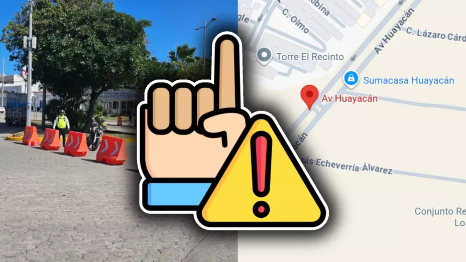 Tráfico en Cancún HOY, 19 de setiembre: Cierre vial en la Av. Huayacán y otras calles calles de la ciudad