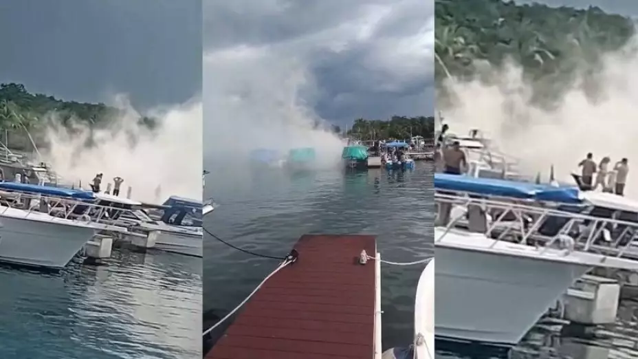 Incendio en alta mar: patrullero de la Armada arde en Cozumel; tripulación rescatada con urgencia