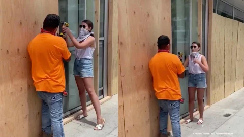 mujer finge ayudar protestas.jpg