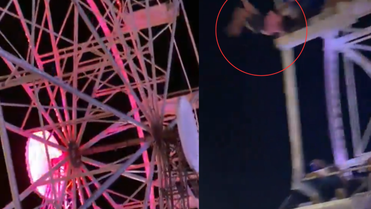 Niña cae de rueda de la fortuna