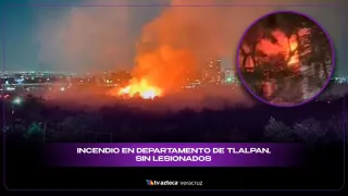 Servicios de emergencia atendieron incendio en unidad Fuentes Brotantes, Tlalpan