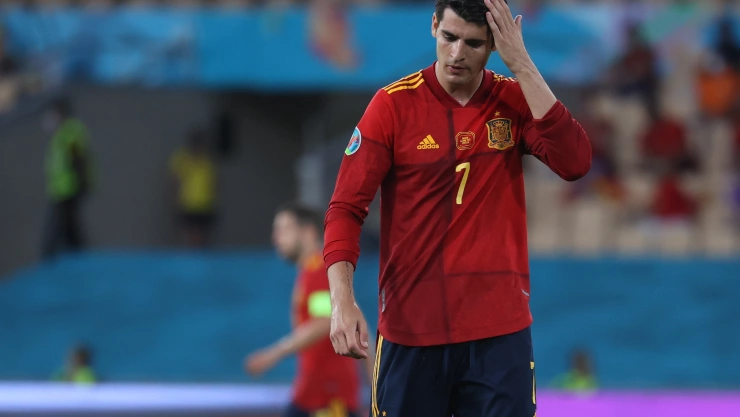 Álvaro Morata, con la Selección de España
