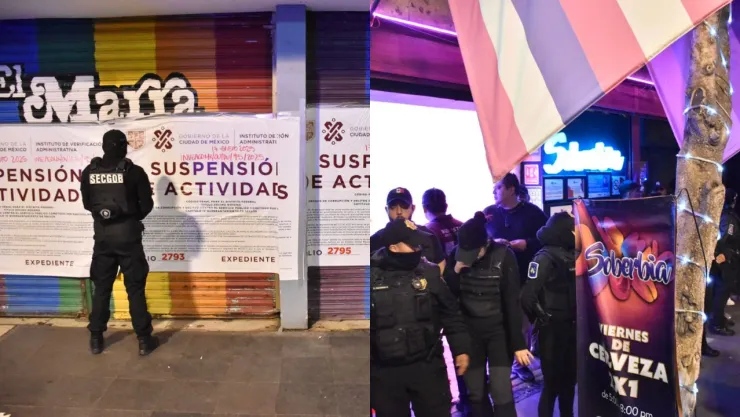 Operativo de seguridad en bares del Centro Histórico de la CDMX.
