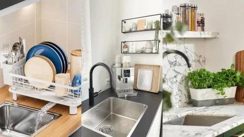 3 ideas para aprovechar el espacio al lado del fregadero