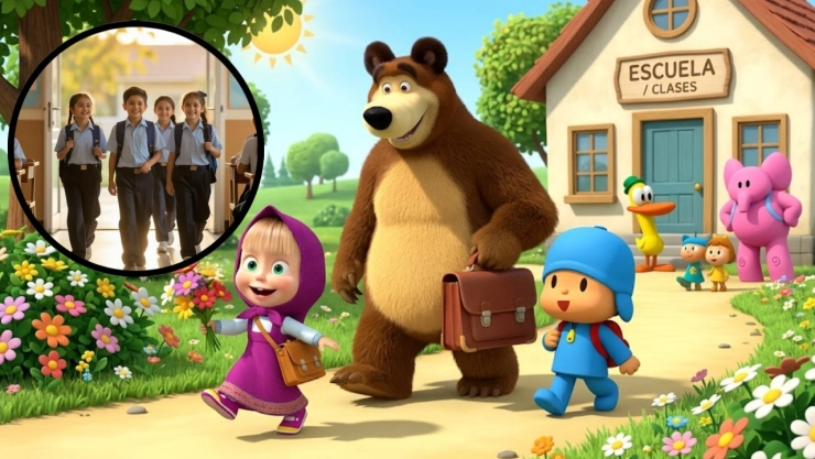 4 capítulos de ‘Masha y el Oso’ y ‘Pocoyó' ideales para que los niños aprendan de la importancia de ir a la escuela