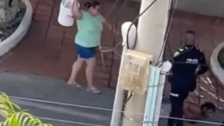 VIDEO: Captan cubetazo a presunto delincuente durante una detención
