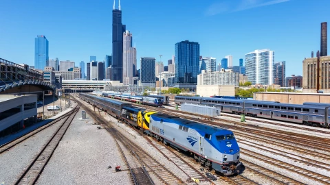 La estación de Amtrak en Chicago, Illinois