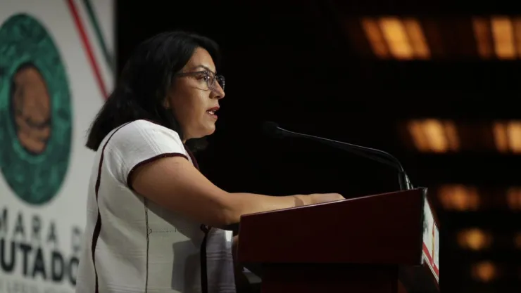 Diputada Aracely Cruz hablando