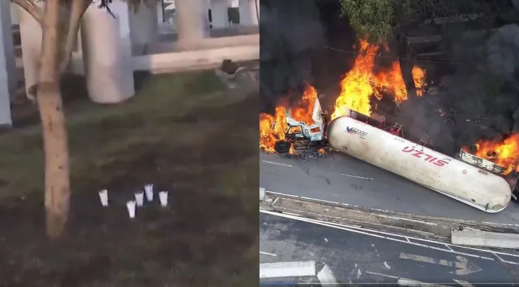 Puente de la Concordia tras la explosión de una pipa de gas LP