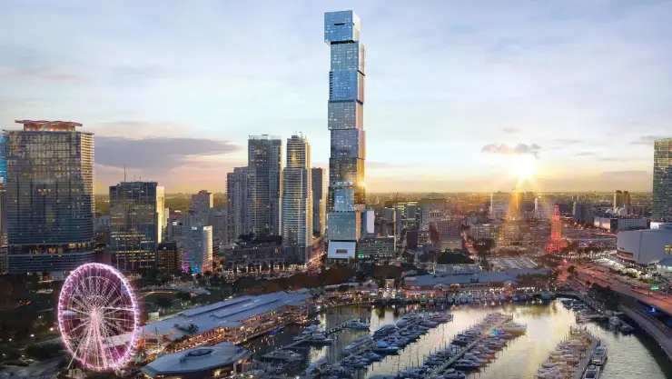 una representación de cómo será la torre Citadel en la ciudad de Miami, Florida