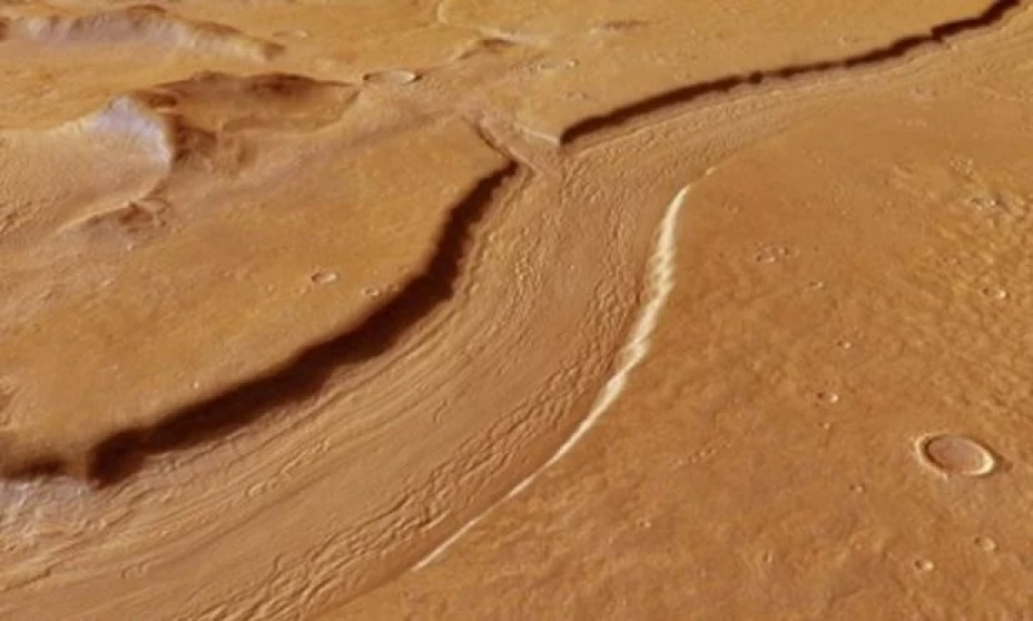 En la imagen se aprecia lo que pudo ser el cauce de un río