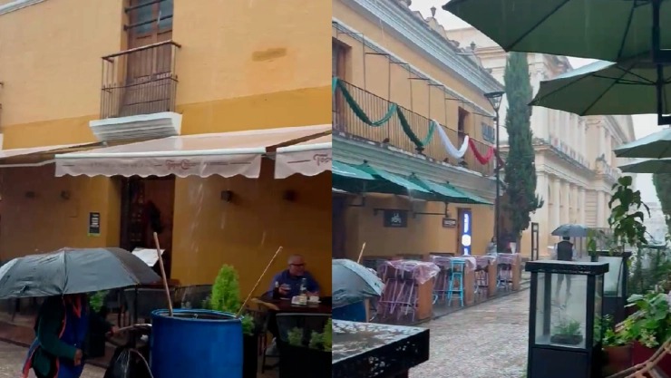 Fuertes lluvias sorprenden a San Cristóbal de las Casas hoy 23 de septiembre