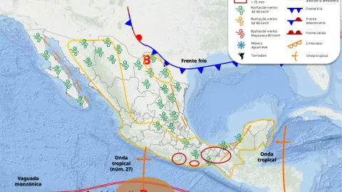 Clima en México del domingo 31 de agosto
