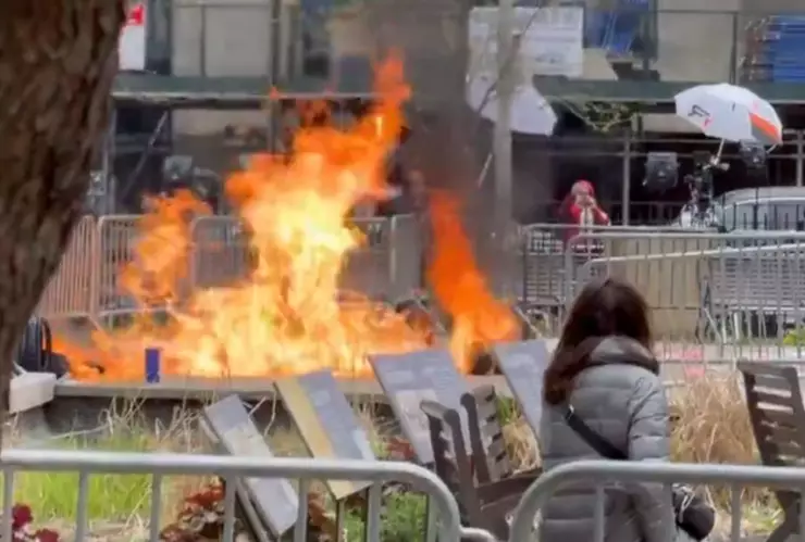 Hombre se prende en fuego en Nueva York