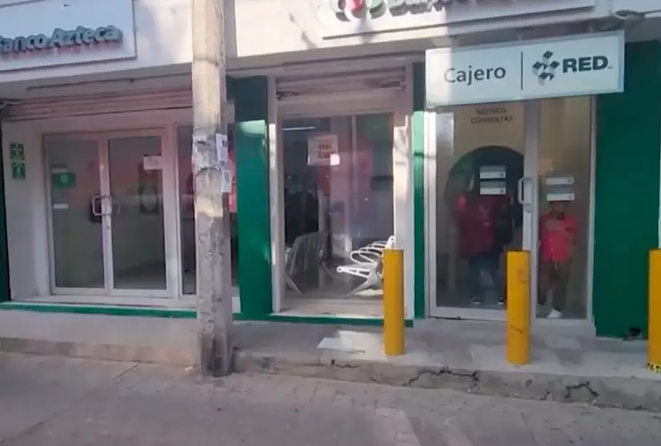 Siete días de impunidad tras violento asalto a sucursal bancaria en Copainalá, Chiapas