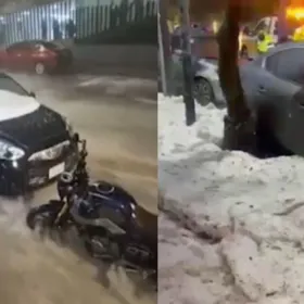 Lanchas, autos flotando y una persona desaparecida: El devastador impacto de las lluvias y granizo en CDMX y Edomex