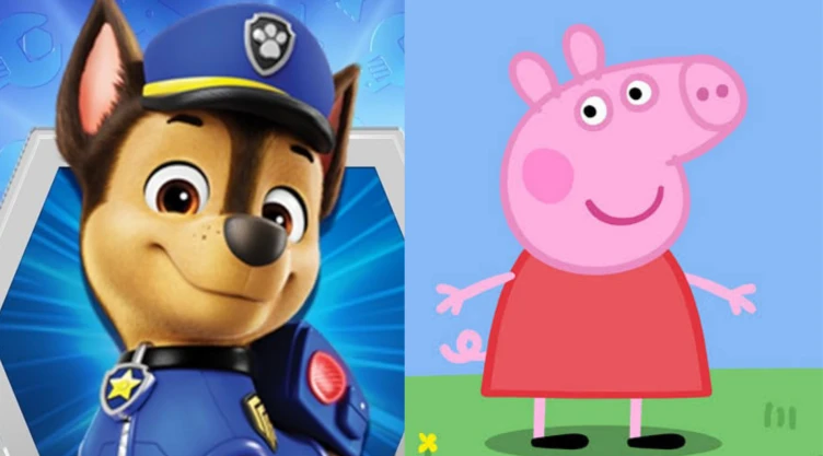 paw patrol y peppa pig